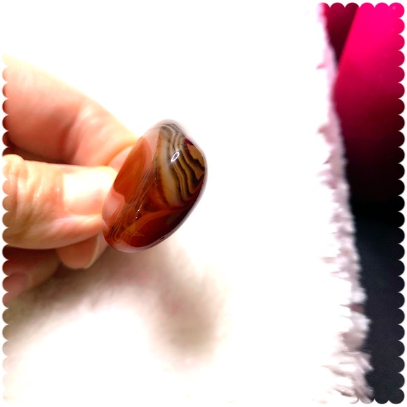 Natural Evil Eye Botswana Agate Pendant Stone Necklace - Picture 7 of 8